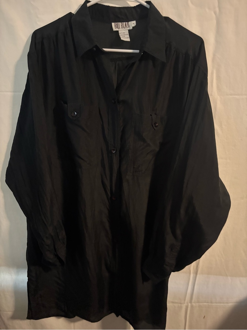 bill blass Black Casual Button-Down Shirt
